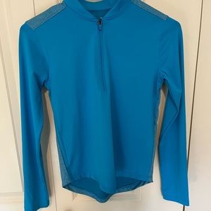 Yourh Larg bright blue under armour athletic top💙